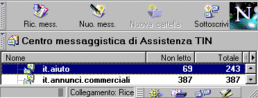 fate doppio click sul newsgroup da leggere